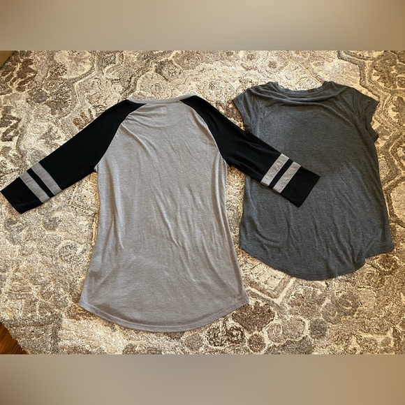 WOMEN'S PHILADELPHIA FLYERS T-SHIRT NHL Gray Bundle V NECK Medium 3/4 Sleeve - Picture 9 of 9